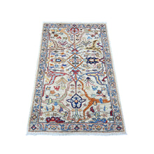 Load image into Gallery viewer, 3&#39;x4&#39;9&quot; Pearl White, Fine Aryana Bidjar Garus Design, Natural Dyes, Luxurious Wool, Hand Knotted, Oriental Rug FWR529524