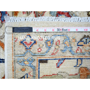 3'x4'9" Pearl White, Fine Aryana Bidjar Garus Design, Natural Dyes, Luxurious Wool, Hand Knotted, Oriental Rug FWR529524