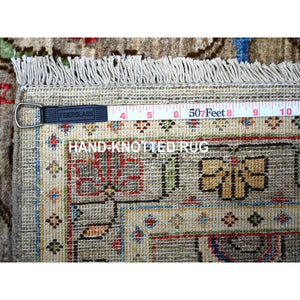 3'x4'8" Sonic Gray, All Over Mahal Design, Distinct Abrash, Fine Aryana, Hand Knotted, Vegetable Dyes, Vibrant Wool, Oriental Rug FWR529536
