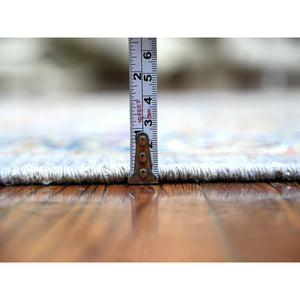 3'1"x8'2" Horse Gray, Fine Aryana Bidjar Garus Design, Natural Dyes, Luxurious Wool, Hand Knotted, Runner Oriental Rug FWR529566
