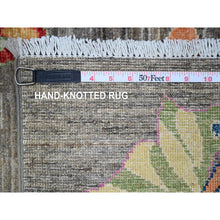 Load image into Gallery viewer, 7&#39;8&quot;x9&#39;8&quot; Maya Blue, Antiqued Tabriz with All Over Leaf Design, Distressed, Zero Pile, Shaved Low, Pure Wool, Hand Knotted, Oriental Rug FWR60876