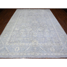Load image into Gallery viewer, 9&#39;4&quot;x11&#39;5&quot; Nickel Gray, Hand Knotted, Finer Peshawar All Over Heriz Design, Natural Dyes, Shiny Wool, Densely Woven Oriental Rug FWR529692