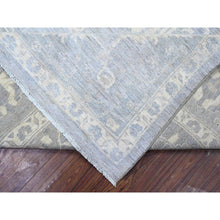 Load image into Gallery viewer, 9&#39;4&quot;x11&#39;5&quot; Nickel Gray, Hand Knotted, Finer Peshawar All Over Heriz Design, Natural Dyes, Shiny Wool, Densely Woven Oriental Rug FWR529692