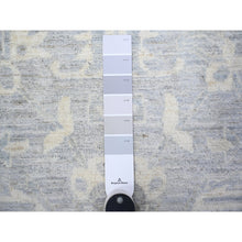 Load image into Gallery viewer, 9&#39;4&quot;x11&#39;5&quot; Nickel Gray, Hand Knotted, Finer Peshawar All Over Heriz Design, Natural Dyes, Shiny Wool, Densely Woven Oriental Rug FWR529692
