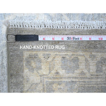 Load image into Gallery viewer, 9&#39;4&quot;x11&#39;5&quot; Nickel Gray, Hand Knotted, Finer Peshawar All Over Heriz Design, Natural Dyes, Shiny Wool, Densely Woven Oriental Rug FWR529692