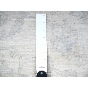 8'8"x11'5" Vista White, 100% Wool, Wash Peshawar, Hand Knotted, Natural Dyes, Oriental Rug FWR529782
