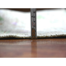 Load image into Gallery viewer, 8&#39;x8&#39; Gin Green, Soft Wool, Afghan Peshawar With Birds Of Paradise, Hand Knotted, Vegetable Dyes, Square, Oriental Rug FWR529836