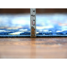 Load image into Gallery viewer, 10&#39;1&quot;x13&#39;2&quot; Millennium Blue, Afghan Peshawar with Birds of Paradise, Hand Knotted, Natural Dyes, 100% Wool, Oriental Rug FWR529854