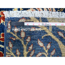 Load image into Gallery viewer, 10&#39;1&quot;x13&#39;2&quot; Millennium Blue, Afghan Peshawar with Birds of Paradise, Hand Knotted, Natural Dyes, 100% Wool, Oriental Rug FWR529854