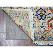 Load image into Gallery viewer, 3&#39;x9&#39;5&quot; Pastel Gray, Aryana With North West Persian Design, Natural Dyes, Luxurious Wool, Hand Knotted, Runner Oriental Rug FWR530010