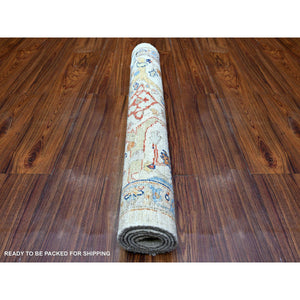3'1"x4'8" Rustic Gray, Aryana with North West Persian Design, Natural Dyes, Luxurious Wool, Hand Knotted, Oriental Rug FWR530022