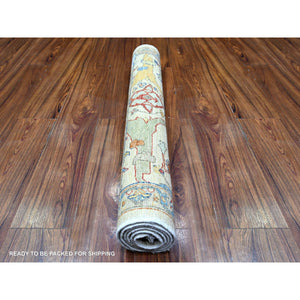 3'1"x5' Silk Gray, Fine Aryana Bidjar Garus Design, Natural Dyes, Luxurious Wool, Hand Knotted, Runner Oriental Rug FWR530040
