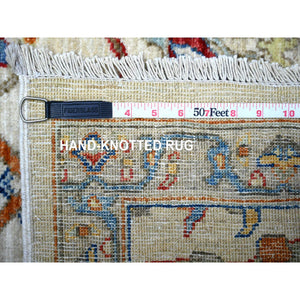 3'1"x5' Silk Gray, Fine Aryana Bidjar Garus Design, Natural Dyes, Luxurious Wool, Hand Knotted, Runner Oriental Rug FWR530040