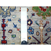Load image into Gallery viewer, 3&#39;1&quot;x5&#39; White Gray, Aryana Collection, Mahal Design With Geometric Leaf Elements, Vegetable Dyes, Extra Soft Wool, Hand Knotted, Oriental Rug FWR530046