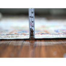 Load image into Gallery viewer, 3&#39;1&quot;x5&#39; White Gray, Aryana Collection, Mahal Design With Geometric Leaf Elements, Vegetable Dyes, Extra Soft Wool, Hand Knotted, Oriental Rug FWR530046