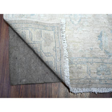 Load image into Gallery viewer, 2&#39;5&quot;x23&#39;8&quot; Silver Gray, Hand Knotted, Pure Wool, Stone Wash Peshawar, Natural Dyes, Xl Runner, Oriental Rug FWR530118