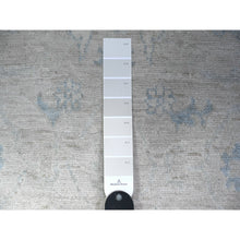 Load image into Gallery viewer, 2&#39;5&quot;x23&#39;8&quot; Silver Gray, Hand Knotted, Pure Wool, Stone Wash Peshawar, Natural Dyes, Xl Runner, Oriental Rug FWR530118