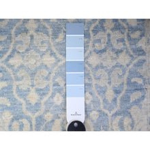 Load image into Gallery viewer, 2&#39;8&quot;x10&#39;4&quot; Ruddy Blue, Hand Knotted, Vegetable Dyes, Natural Wool, White Wash Peshawar, Runner Oriental Rug FWR530124