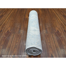 Load image into Gallery viewer, 2&#39;6&quot;x9&#39;7&quot; Peppermint White, White Wash Peshawar, Hand Knotted, Luxurious Wool, Runner Oriental Rug FWR530142