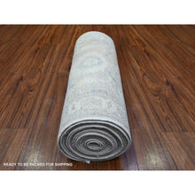 Load image into Gallery viewer, 2&#39;5&quot;x23&#39;8&quot; Beige, Washed Out Peshawar, Hand Knotted, Natural Dyes, Pure Wool, XL Runner Oriental Rug FWR530154