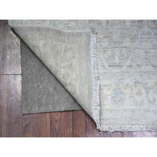 Load image into Gallery viewer, 2&#39;6&quot;x10&#39;3&quot; Cloud Gray, Soft Wool, White Wash Peshawar, Hand Knotted, Natural Dyes, Runner Oriental Rug FWR530166