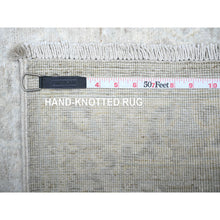 Load image into Gallery viewer, 2&#39;6&quot;x10&#39;3&quot; Cloud Gray, Soft Wool, White Wash Peshawar, Hand Knotted, Natural Dyes, Runner Oriental Rug FWR530166
