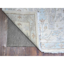 Load image into Gallery viewer, 2&#39;8&quot;x9&#39;6&quot; Pearl White, Pure Wool, Shabby Chic White Wash Peshawar, Hand Knotted, Runner Oriental Rug FWR530184