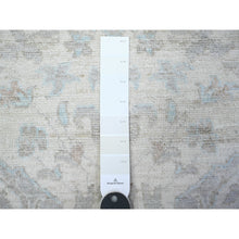 Load image into Gallery viewer, 2&#39;8&quot;x9&#39;6&quot; Pearl White, Pure Wool, Shabby Chic White Wash Peshawar, Hand Knotted, Runner Oriental Rug FWR530184