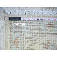 Load image into Gallery viewer, 2&#39;8&quot;x9&#39;6&quot; Pearl White, Pure Wool, Shabby Chic White Wash Peshawar, Hand Knotted, Runner Oriental Rug FWR530184