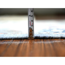 Load image into Gallery viewer, 3&#39;2&quot;x10&#39;2&quot; Arctic Blue, Anatolian Village Inspired With Subtle Design, Hand Knotted, Natural Dyes, Soft Wool, Runner Oriental Rug FWR530190