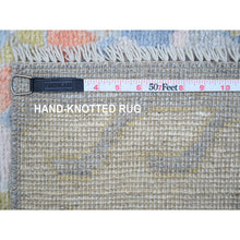 Load image into Gallery viewer, 3&#39;1&quot;x9&#39;5&quot; Chrome Silver, Colorful, Hand Knotted Anatolian Village Inspired With Patch Work Design, Natural Dyes Denser Weave, Soft And Velvety Wool, Runner Oriental Rug FWR530214