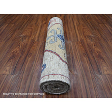 Load image into Gallery viewer, 3&#39;x11&#39;4&quot; Mushroom Gray, Anatolian Village Inspired With Large Design Elements And Bird Figurines Pure Wool Hand Knotted, Oriental Runner Rug FWR530232