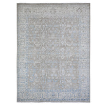 Load image into Gallery viewer, 8&#39;9&quot;x12&#39; Peanut Brown, Vegetables Dyes, White Wash Peshawar With All Over Mahal Design, 100% Wool, Hand Knotted, Oriental Rug FWR530262