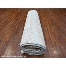 Load image into Gallery viewer, 8&#39;9&quot;x12&#39; Peanut Brown, Vegetables Dyes, White Wash Peshawar With All Over Mahal Design, 100% Wool, Hand Knotted, Oriental Rug FWR530262