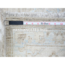 Load image into Gallery viewer, 8&#39;9&quot;x12&#39; Peanut Brown, Vegetables Dyes, White Wash Peshawar With All Over Mahal Design, 100% Wool, Hand Knotted, Oriental Rug FWR530262