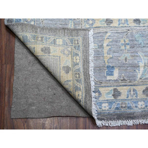 10'x13'6" Kendall Charcoal Gray, Peshawar All Over Mahal Design, Hand Knotted , Vegetable Dyes, Vibrant Wool Oriental Rug FWR530310