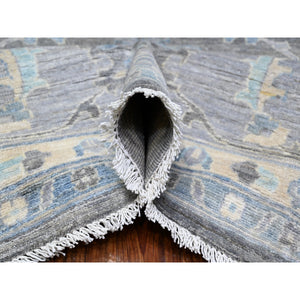 10'x13'6" Kendall Charcoal Gray, Peshawar All Over Mahal Design, Hand Knotted , Vegetable Dyes, Vibrant Wool Oriental Rug FWR530310
