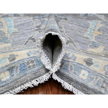 Load image into Gallery viewer, 10&#39;x13&#39;6&quot; Kendall Charcoal Gray, Peshawar All Over Mahal Design, Hand Knotted , Vegetable Dyes, Vibrant Wool Oriental Rug FWR530310