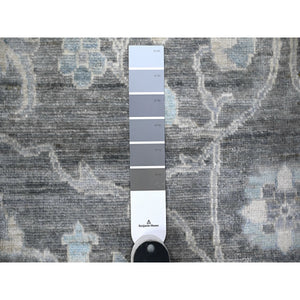 10'x13'6" Kendall Charcoal Gray, Peshawar All Over Mahal Design, Hand Knotted , Vegetable Dyes, Vibrant Wool Oriental Rug FWR530310