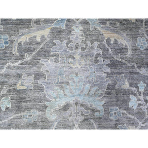 10'x13'6" Kendall Charcoal Gray, Peshawar All Over Mahal Design, Hand Knotted , Vegetable Dyes, Vibrant Wool Oriental Rug FWR530310