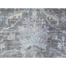 Load image into Gallery viewer, 10&#39;x13&#39;6&quot; Kendall Charcoal Gray, Peshawar All Over Mahal Design, Hand Knotted , Vegetable Dyes, Vibrant Wool Oriental Rug FWR530310