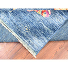 Load image into Gallery viewer, 8&#39;x10&#39; Grotto Blue, Dense Weave, Hand Knotted, Afghan Peshawar Colorful Oceanic Fish Design, Vibrant And Soft Wool Vegetable Dyes, Borderless Oriental Rug FWR530334