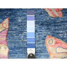 Load image into Gallery viewer, 8&#39;x10&#39; Grotto Blue, Dense Weave, Hand Knotted, Afghan Peshawar Colorful Oceanic Fish Design, Vibrant And Soft Wool Vegetable Dyes, Borderless Oriental Rug FWR530334