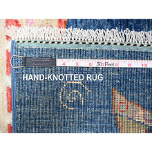 Load image into Gallery viewer, 8&#39;x10&#39; Grotto Blue, Dense Weave, Hand Knotted, Afghan Peshawar Colorful Oceanic Fish Design, Vibrant And Soft Wool Vegetable Dyes, Borderless Oriental Rug FWR530334