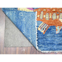 Load image into Gallery viewer, 5&#39;10&quot;x8&#39;10&quot; Celestial Blue, Afghan Peshawar Oceanic Colorful Fish Design, Natural And Shiny Wool, Hand Knotted, Oriental Rug FWR530340