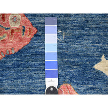 Load image into Gallery viewer, 5&#39;10&quot;x8&#39;10&quot; Celestial Blue, Afghan Peshawar Oceanic Colorful Fish Design, Natural And Shiny Wool, Hand Knotted, Oriental Rug FWR530340
