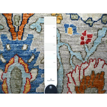 Load image into Gallery viewer, 6&#39;x8&#39;9&quot; Chalk Gray, Vegetable Dyes, Aryana With Ziegler Mahal All Over Colorful Design, Hand Knotted, Vegetable Dyes, Vibrant Wool, Oriental Rug FWR530466