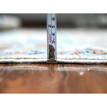 Load image into Gallery viewer, 6&#39;x8&#39;9&quot; Chalk Gray, Vegetable Dyes, Aryana With Ziegler Mahal All Over Colorful Design, Hand Knotted, Vegetable Dyes, Vibrant Wool, Oriental Rug FWR530466