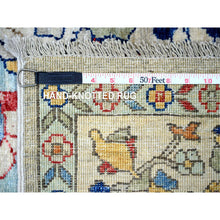 Load image into Gallery viewer, 6&#39;x8&#39;9&quot; Chalk Gray, Vegetable Dyes, Aryana With Ziegler Mahal All Over Colorful Design, Hand Knotted, Vegetable Dyes, Vibrant Wool, Oriental Rug FWR530466