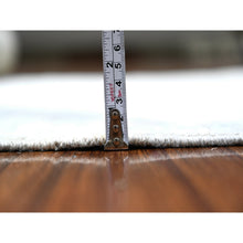 Load image into Gallery viewer, 3'8"x15' Silver Gray, White Wash Peshawar, Organic Wool, Hand Knotted, Vegetables Dyes, Xl Runner Oriental Rug FWR530514